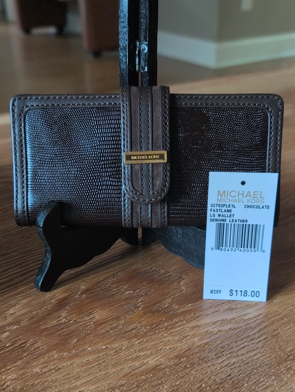 Michael Kors Chocolate Leather Bifold Wallet.  NWT